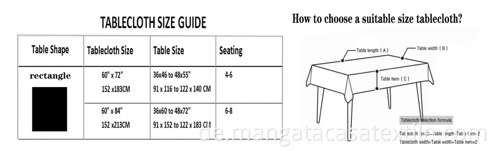 Tablecloth Size Guide